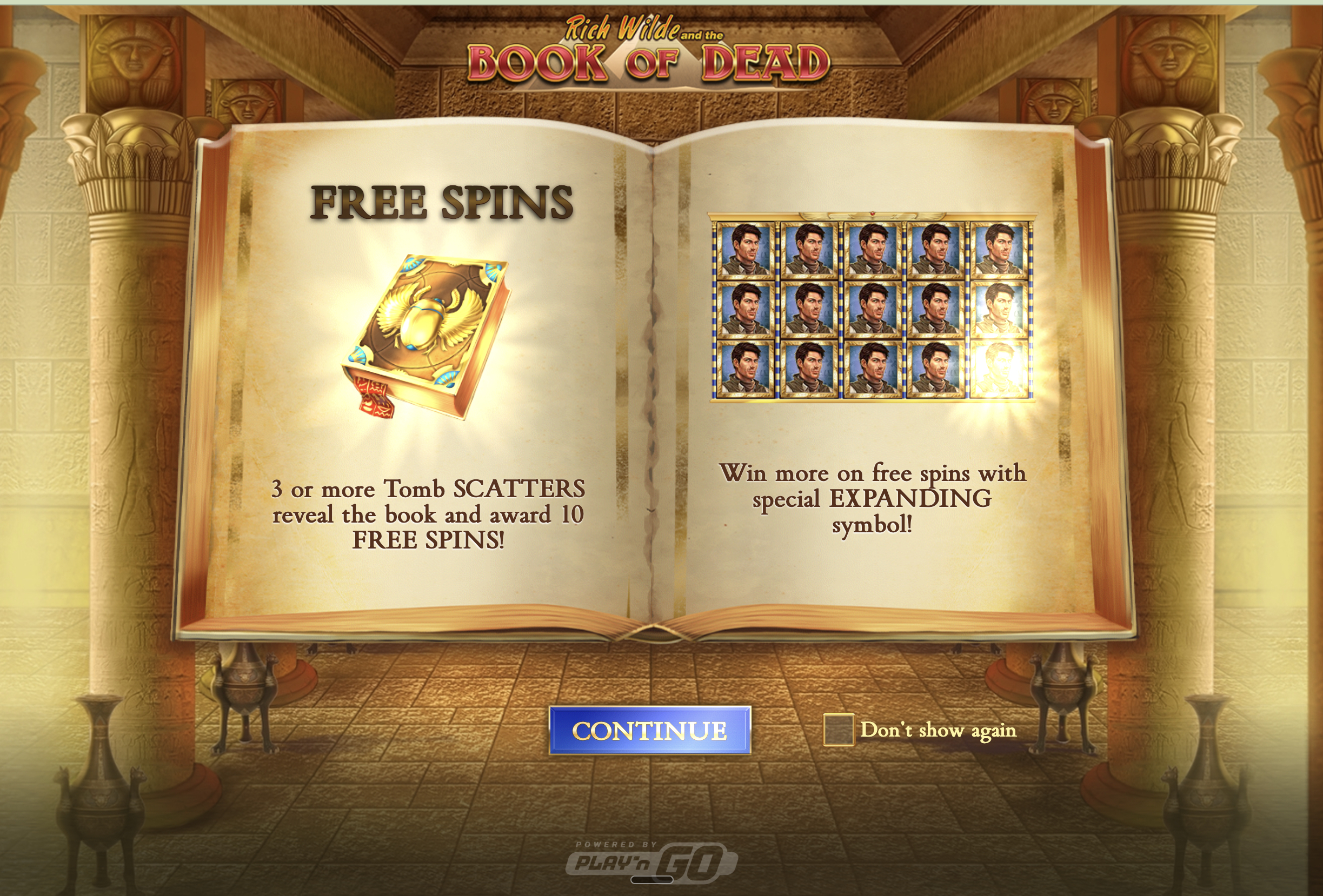 Book of the Dead Freispiele mit expandierendem Symbol auf dem 5×3-Raster bei BlitzBet